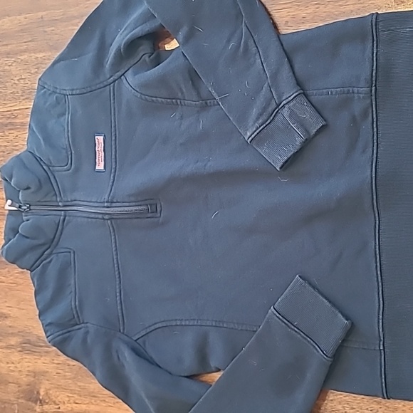 Vineyard Vines Women's Small Navy 1/4 Zip Sweatshirt Neck Lined Long Sleeve - Picture 3 of 6